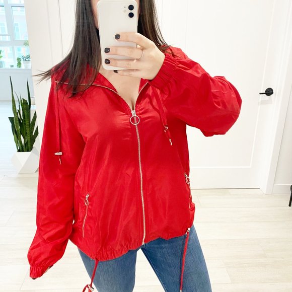 Zip Windbreaker Jacket Size 